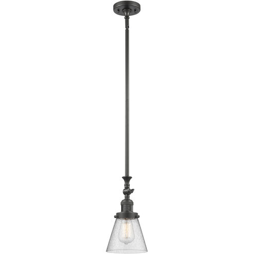 Franklin Restoration Cone 1 Light 6 inch Oil Rubbed Bronze Mini Pendant Ceiling Light in Incandescent, Seedy, Franklin Restoration