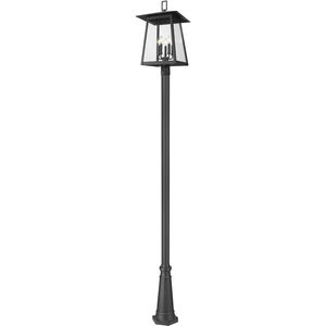 Rainer 5 Light 121.5 inch Black Outdoor Post Mounted Fixture in G9