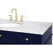 Williams 48 X 35 inch Blue and Brush Gold Vanity Sink Set