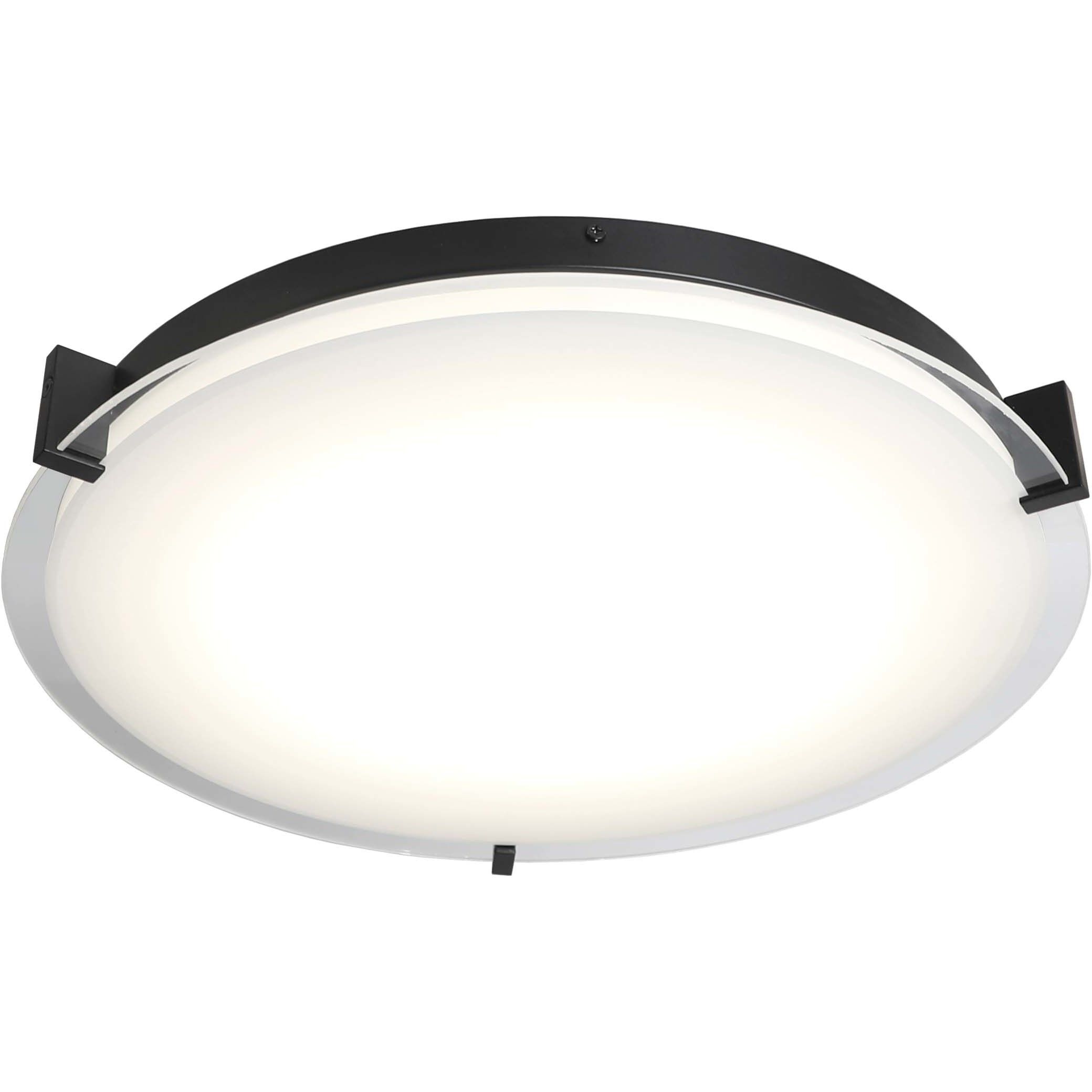 Matrix LED 18 inch Black Flush Mount Ceiling Light