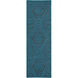 Tulemola 72 X 48 inch Bright Blue, Charcoal, Dark Green Rug