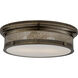 Chapman & Myers Alderly 2 Light 16 inch Bronze Flush Mount Ceiling Light