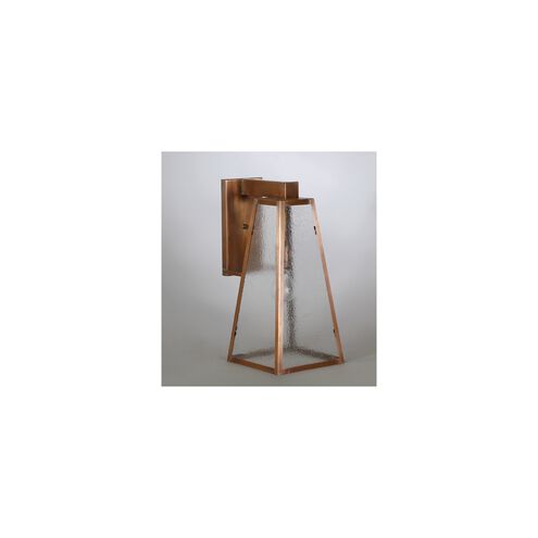 Midtown 1 Light 8 inch Raw Copper Wall Lantern Wall Light in Clear Seedy Glass, Medium