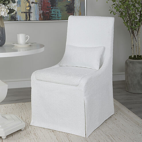 Coley White Armless Chair