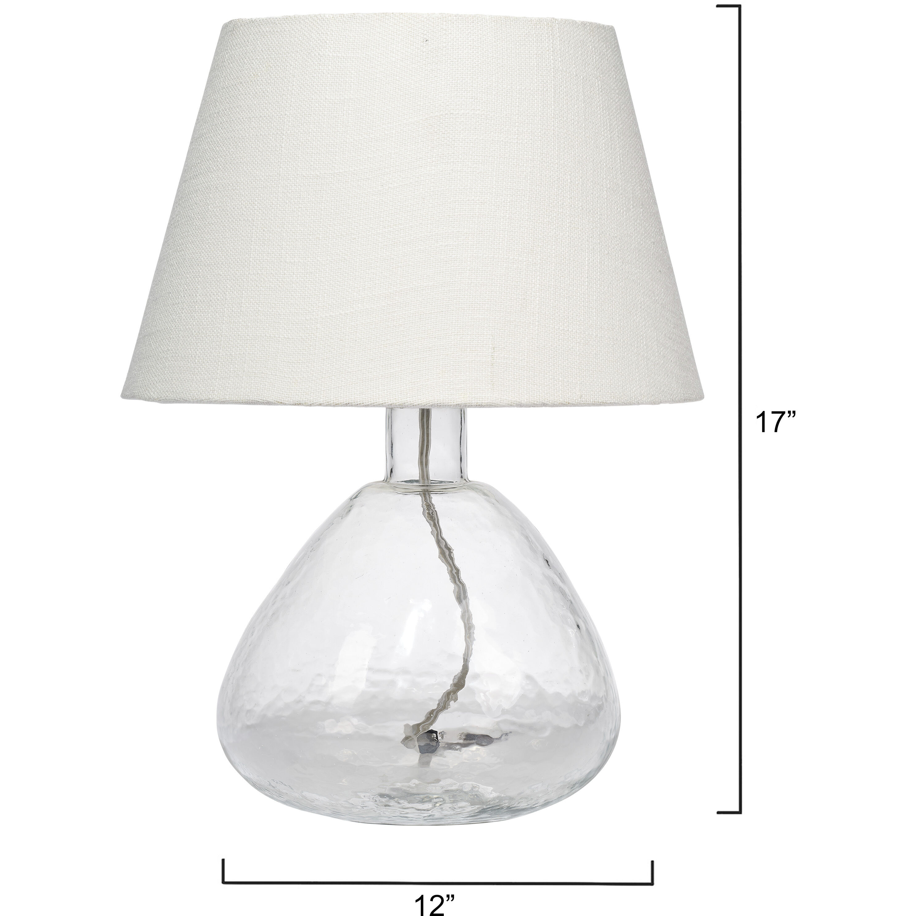 Demi 17 inch Clear Table Lamp Portable Light