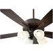Ovation 52 inch Oiled Bronze with Oiled Bronze/Weathered Oak Blades Ceiling Fan