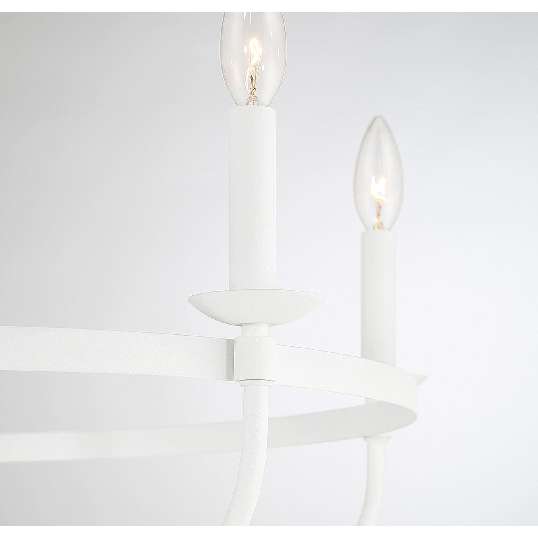Transitional 5 Light 26.63 inch Bisque White Chandelier Ceiling Light