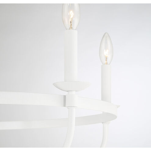 Transitional 5 Light 26.63 inch Bisque White Chandelier Ceiling Light