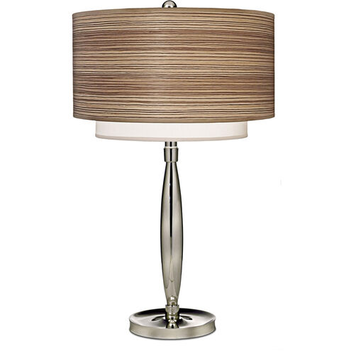 Signature 27 inch 150 watt Polished Nickel Table Lamp Portable Light