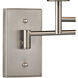 Hilltown 15 inch 75 watt Brushed Nickel Swingarm Sconce Wall Light
