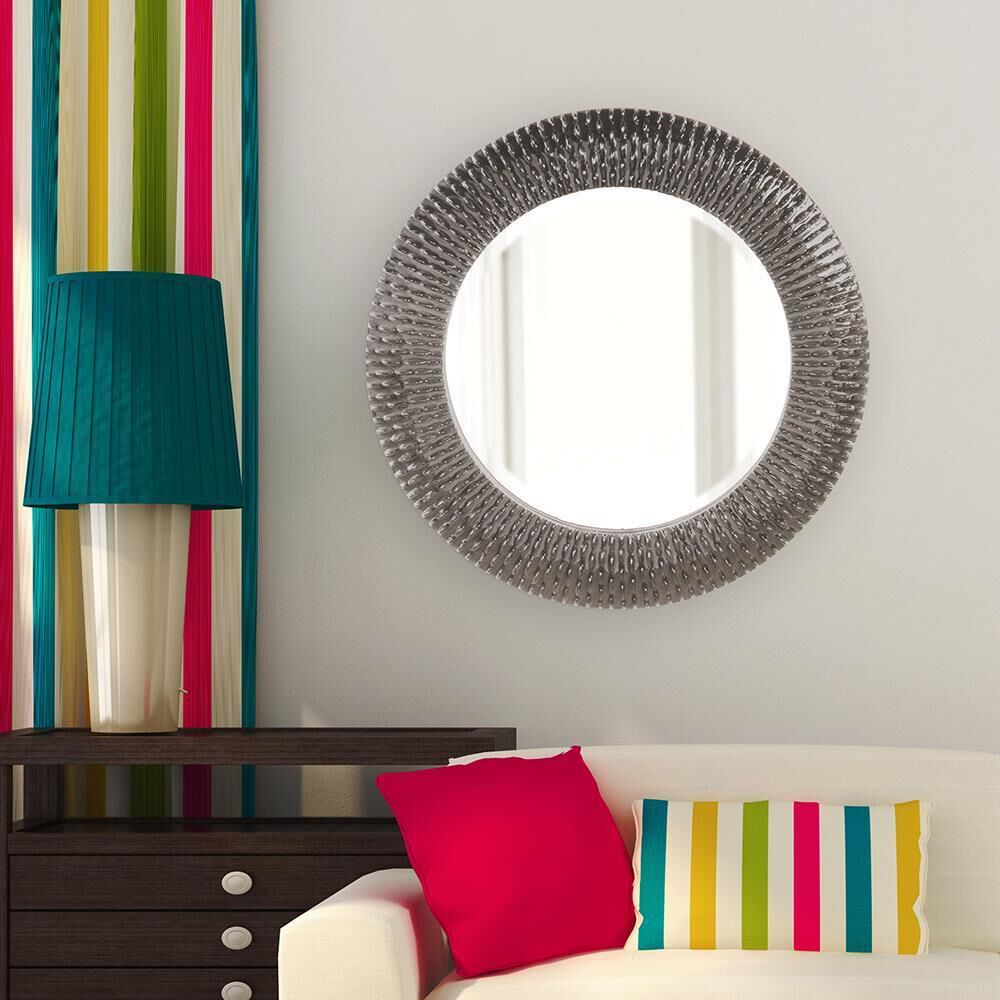 Bergman 32 X 32 inch Glossy Charcoal Wall Mirror