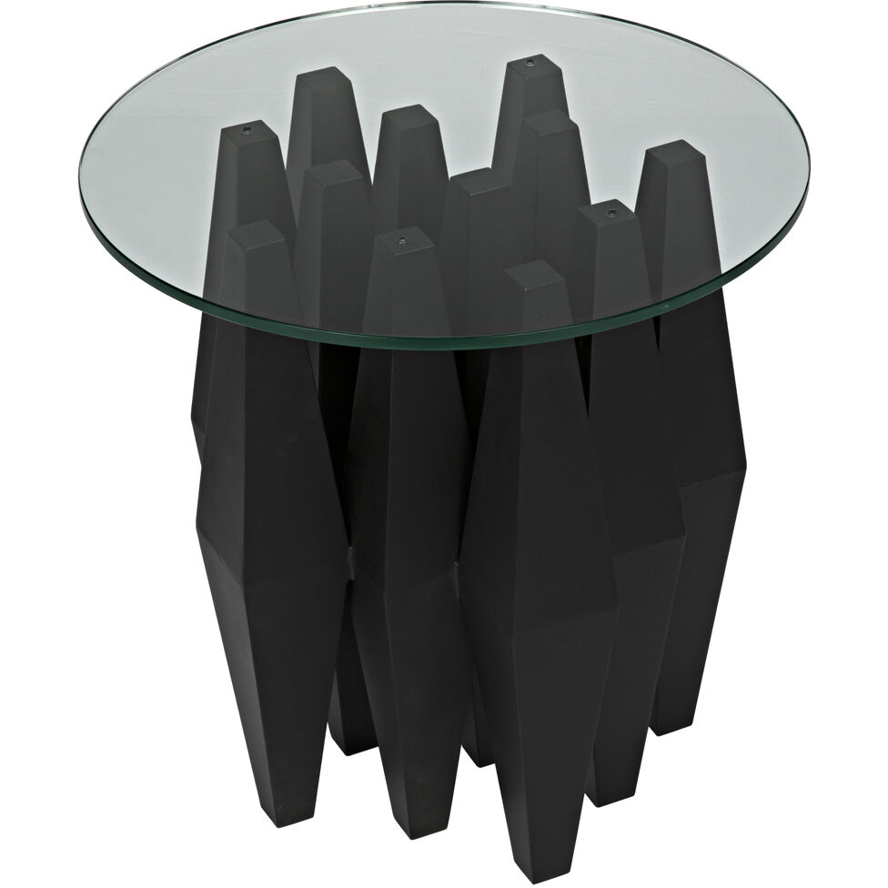 Soldier 24 X 24 inch Matte Black Side Table