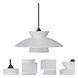 Trilo 7 1 Light Black Cord Pendant Ceiling Light
