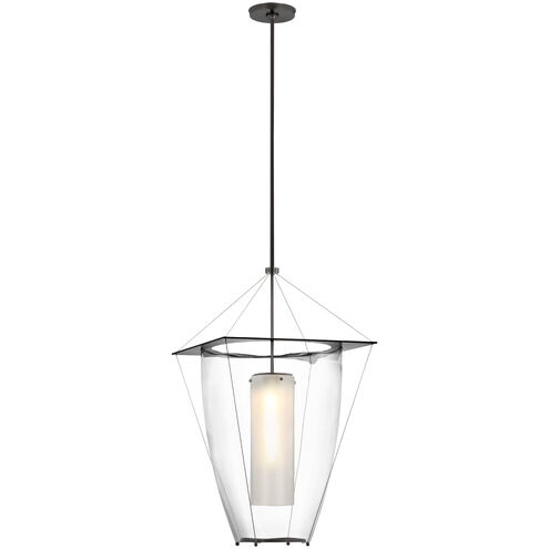 Ray Booth Ovalle LED 20 inch Bronze Lantern Pendant Ceiling Light