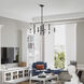 Denmark 8 Light 36 inch Black with Brushed Nickel Accents Chandelier Ceiling Light