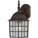 Brentwood 1 Light 14 inch Rustic Bronze Outdoor Wall Sconce