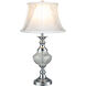 Frosted Murray 26 inch 100.00 watt Polished Chrome Table Lamp Portable Light, 24% Lead Crystal