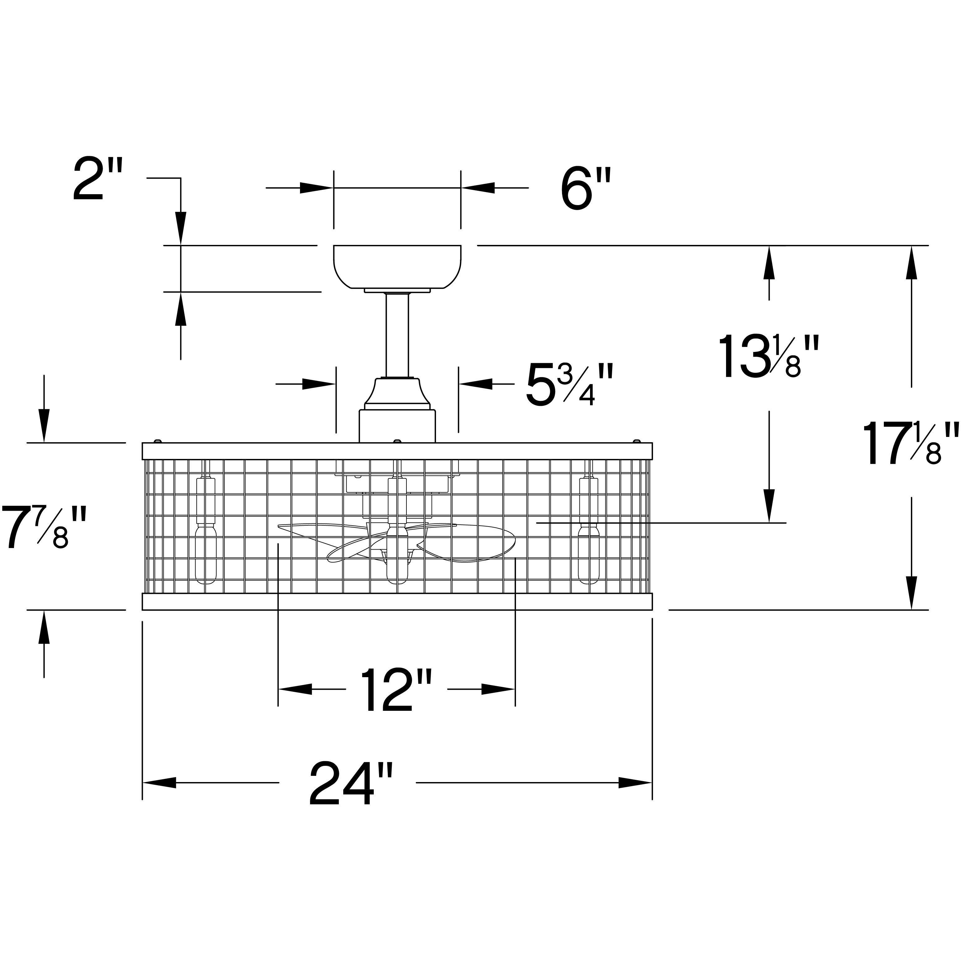 Finnigan 12 inch Matte Black Fan