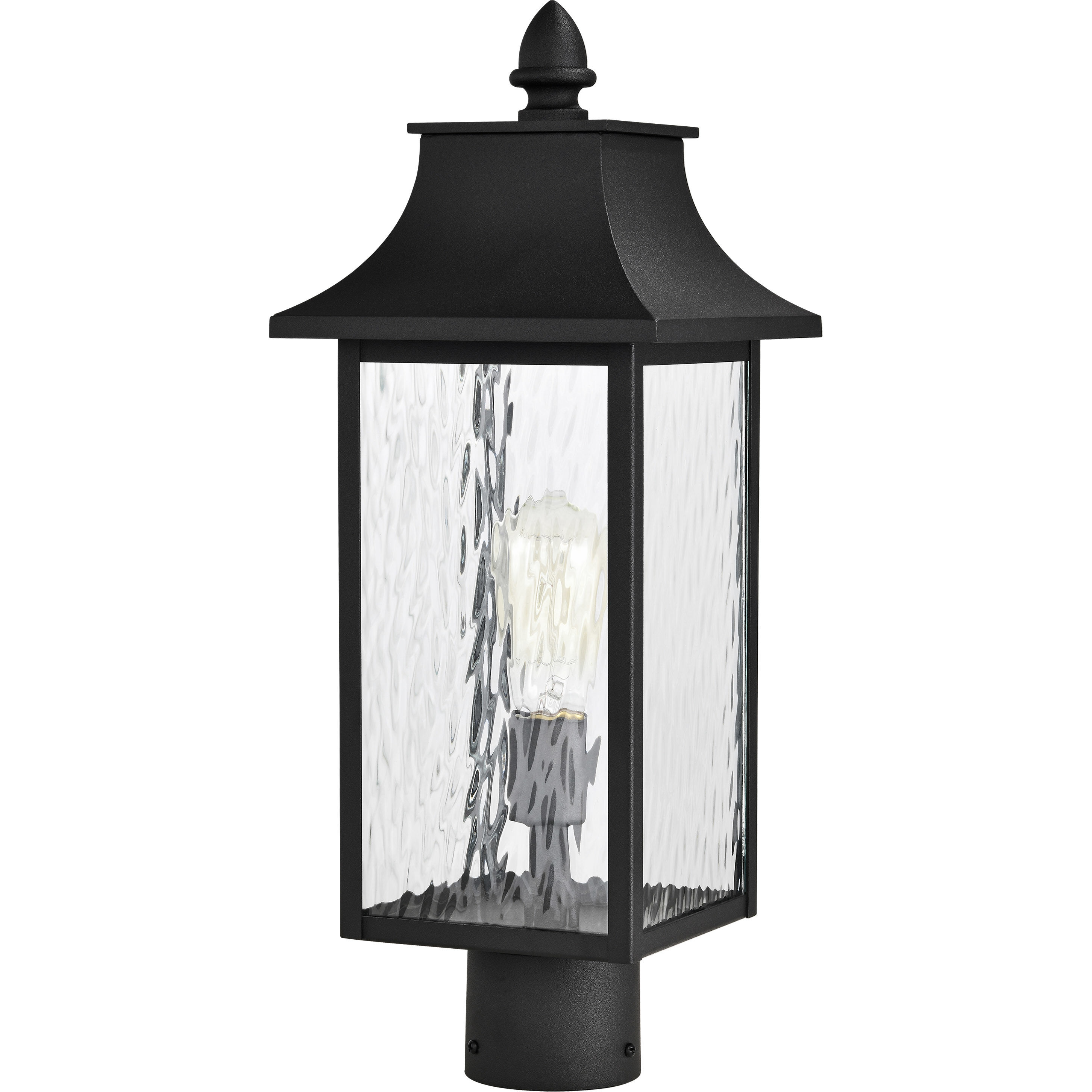 Austen 20 inch Matte Black Post Lantern