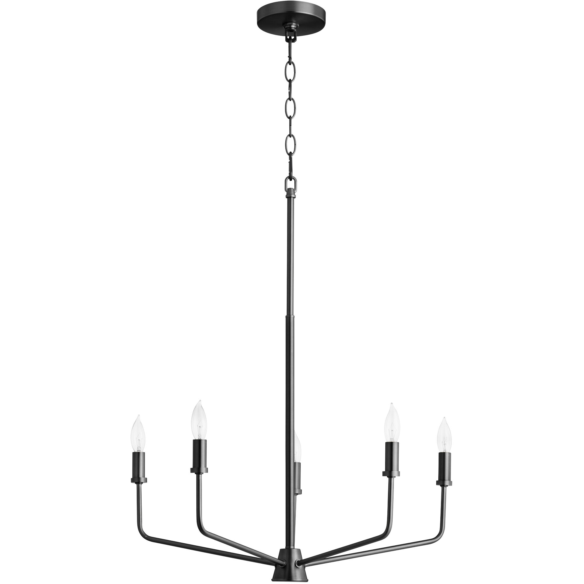 Harmony 5 Light 25 inch Matte Black Chandelier Ceiling Light