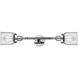 Franklin Restoration Small Bell LED 16 inch Polished Chrome Bath Vanity Light Wall Light in Clear Glass, Franklin Restoration