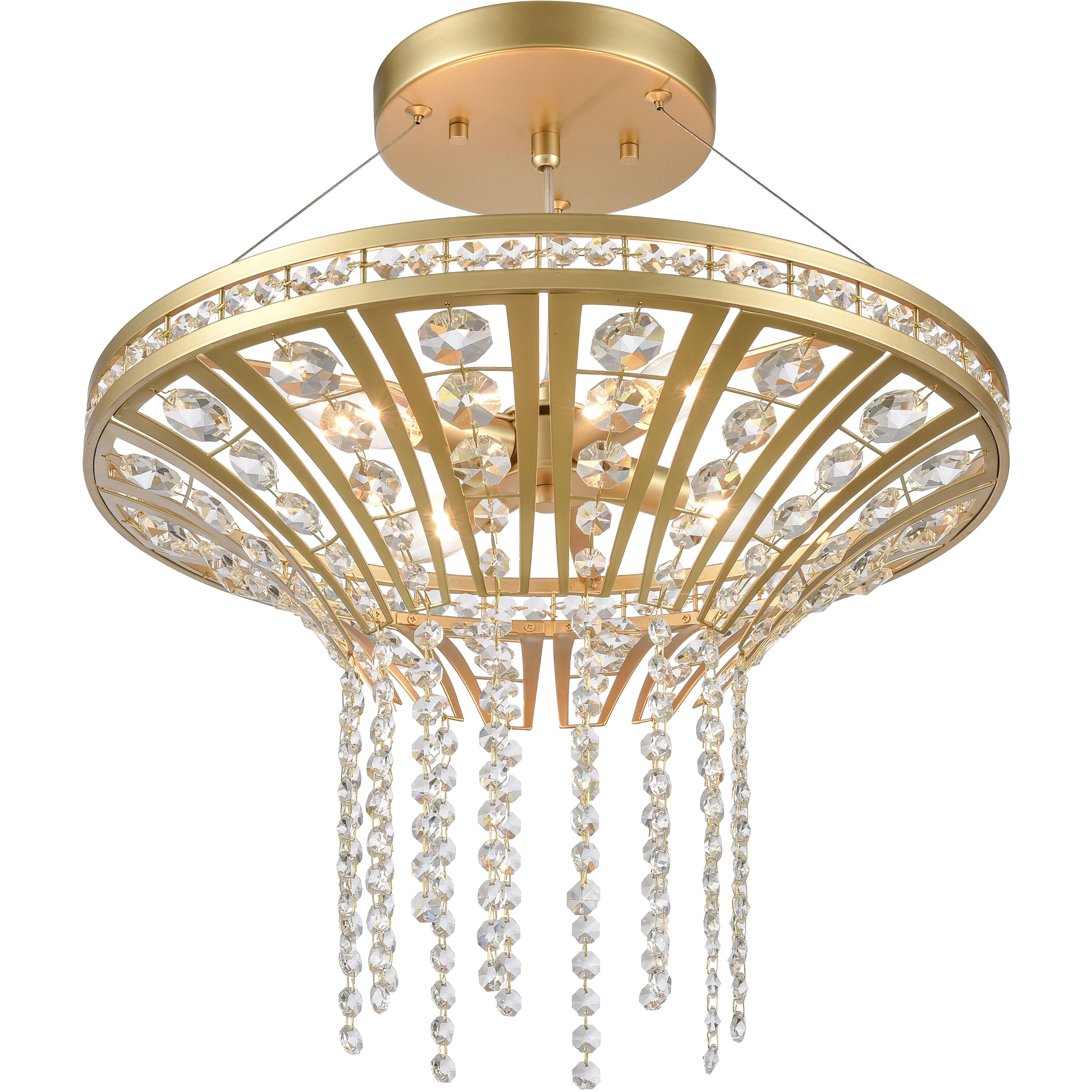 Fantania 4 Light 18 inch Champagne Gold Chandelier Ceiling Light