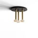 Combi LED 18 inch Brass Pendant Ceiling Light, Suspension / Flush Mount 2-in-1