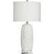 Poly 32.5 inch 100 watt Mali Silver Table Lamp Portable Light