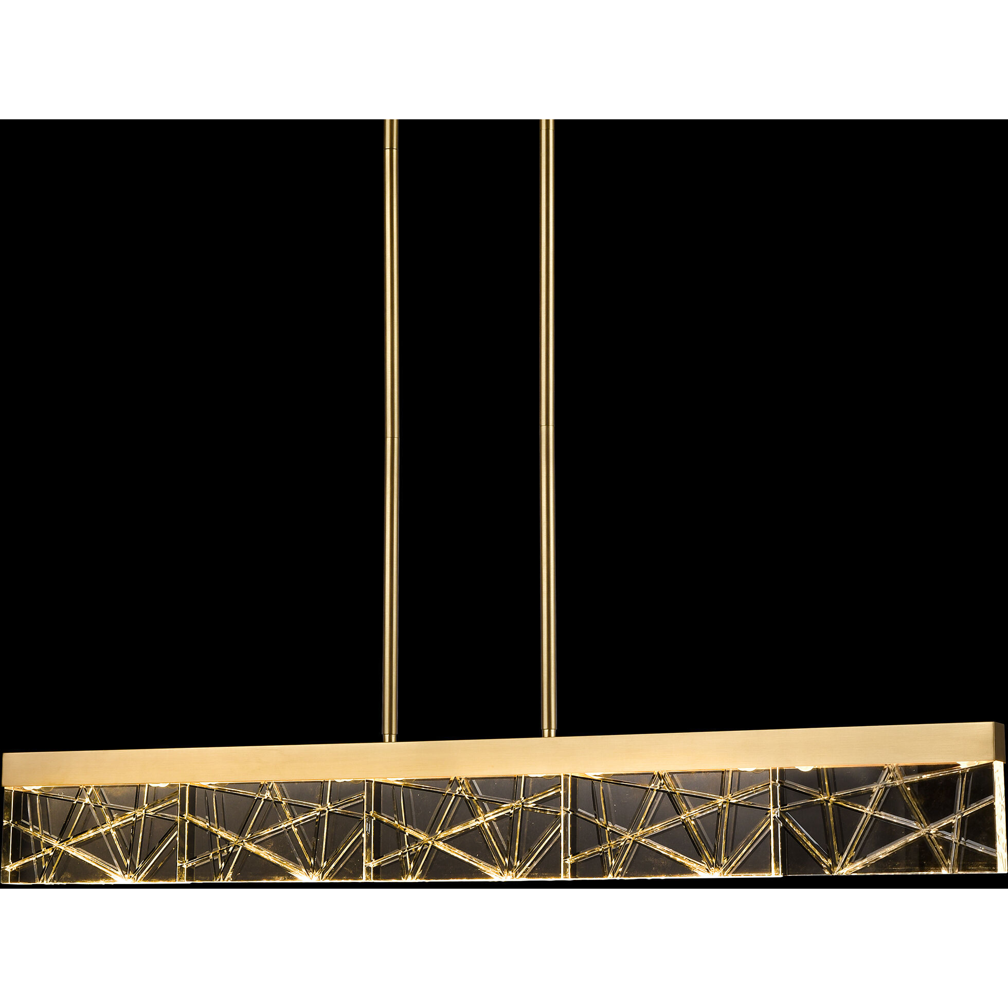 Lucus 1 Light 43.25 inch Aged Brass Linear Pendant Ceiling Light