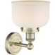 Bell Sconce Wall Light in Antique Brass, Matte White