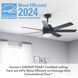 Brazos 52 inch Matte Black Outdoor Ceiling Fan