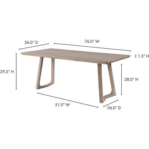 Silas 76 X 36 inch White Dining Table