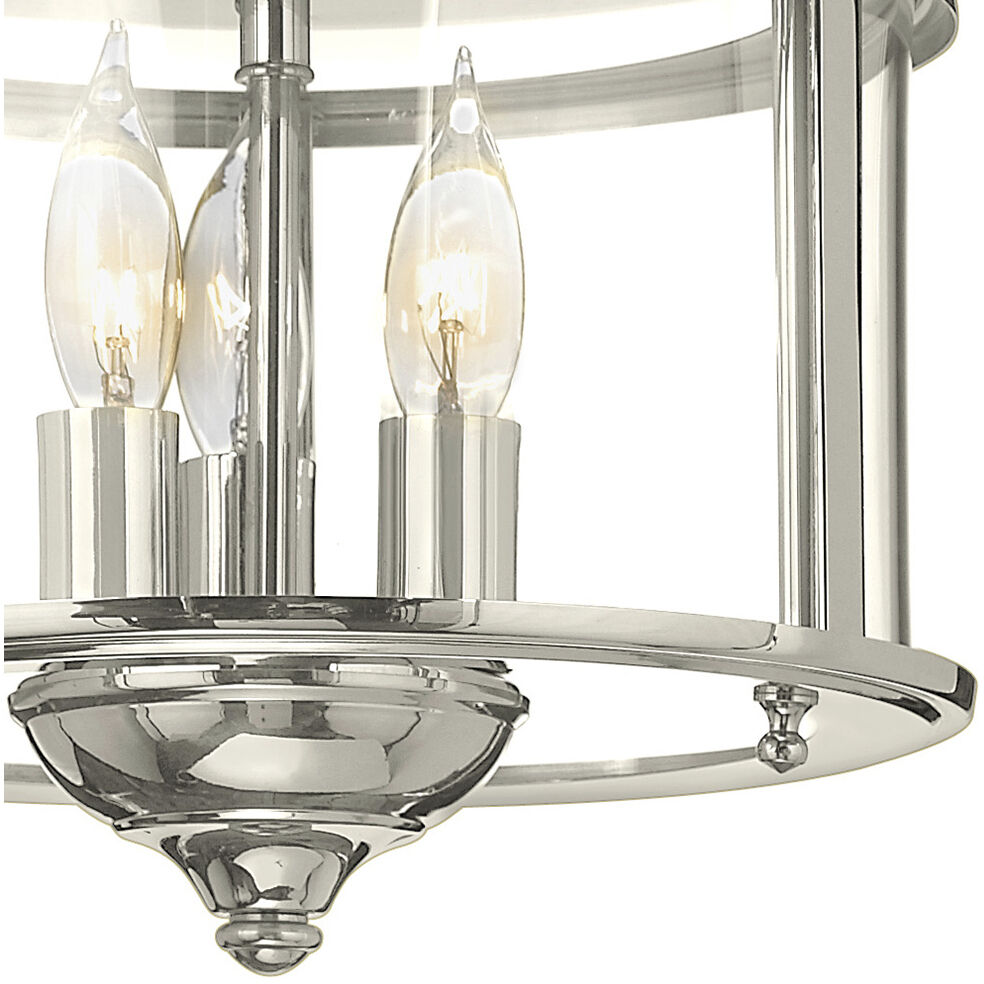 Gentry 3 Light 11.5 inch Polished Nickel Indoor Flush Mount Ceiling Light