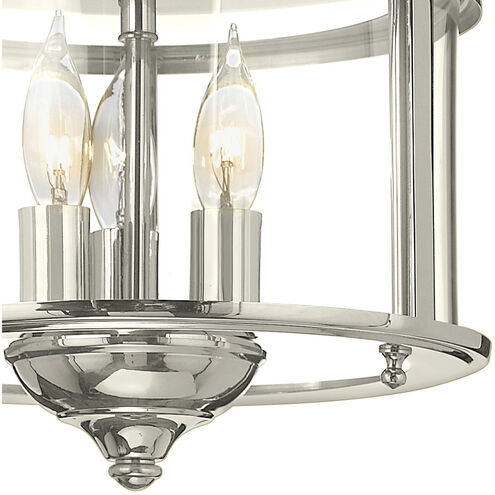 Gentry 3 Light 11.5 inch Polished Nickel Indoor Flush Mount Ceiling Light