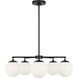 Nube 5 Light 26 inch Midnight Black Chandelier Ceiling Light in Standard
