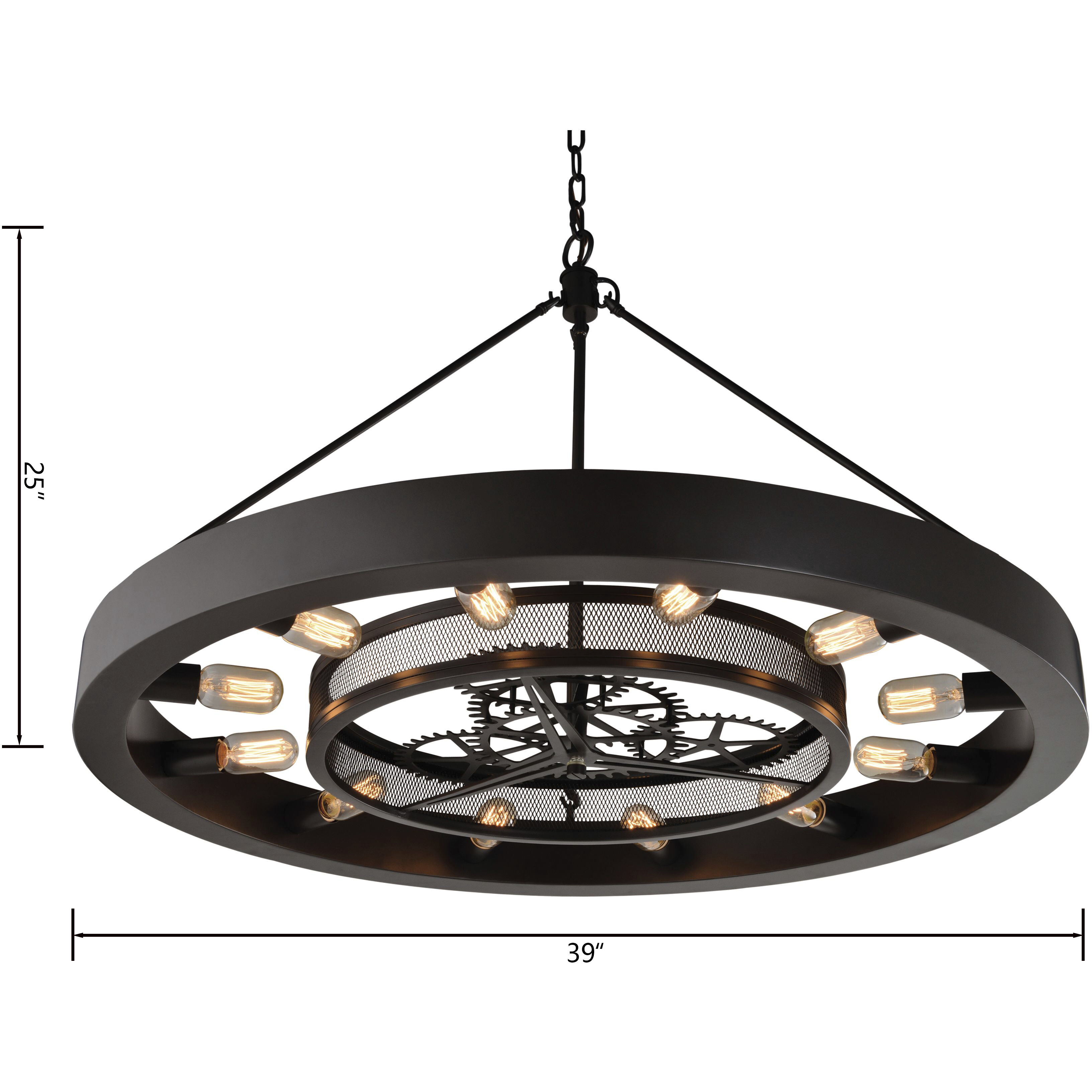 Chronology 12 Light 39 inch Oil Rubbed Bronze Chandelier Ceiling Light