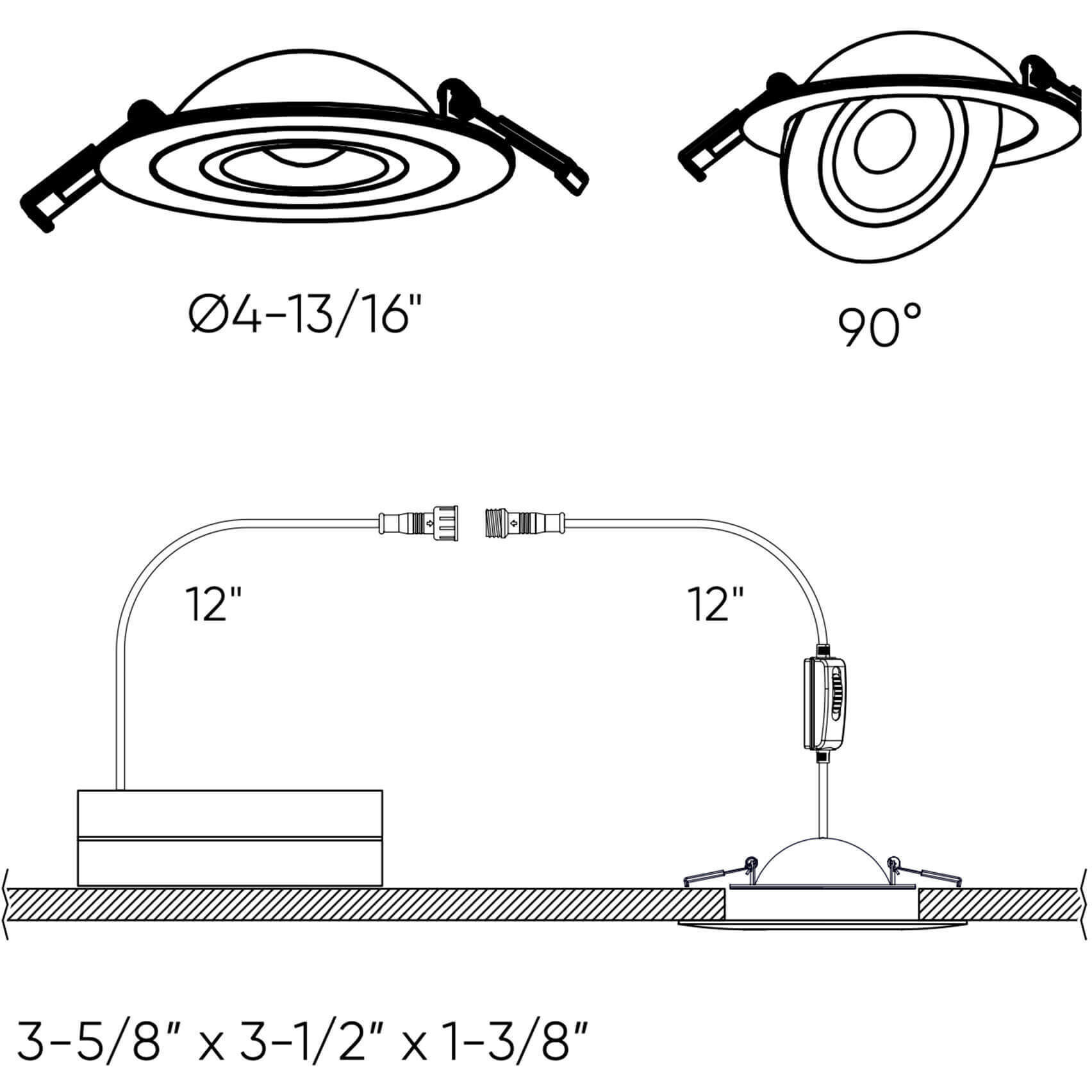 Pivot White Regressed, Flat Gimbal