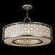 Allegretto 5 Light 48 inch Silver Pendant Ceiling Light in White Textured Linen