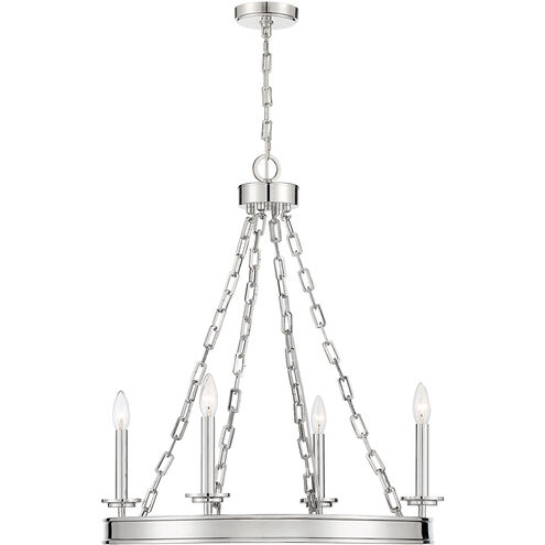 Seville 4 Light 25 inch Polished Nickel Chandelier Ceiling Light, Essentials