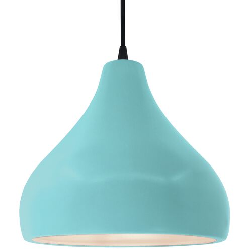 Radiance 1 Light 13.5 inch Reflecting Pool and Matte Black Pendant Ceiling Light