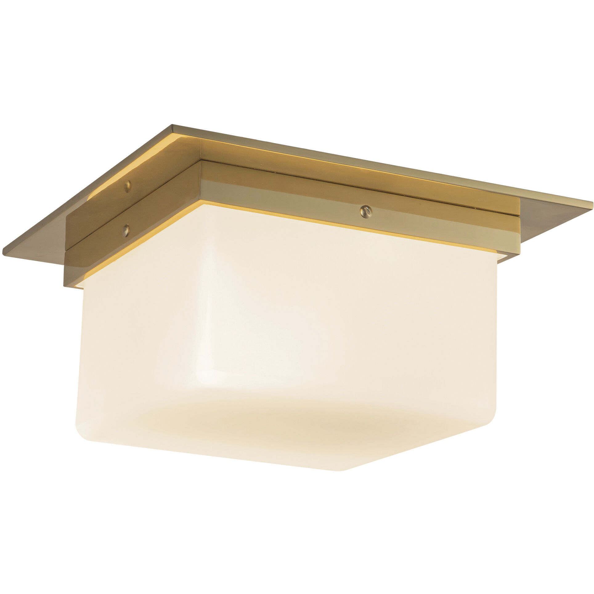 Mineral 2 Light 11.13 inch Patina Brass and Opal Glass Flush Mount Ceiling Light in Opal Glass Shade