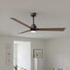 Atlas Alessandra - LK 56 inch Textured Bronze with Walnut Tone Blades Ceiling Fan