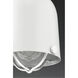 Era 1 Light 8 inch White Pendant Ceiling Light, Design Series