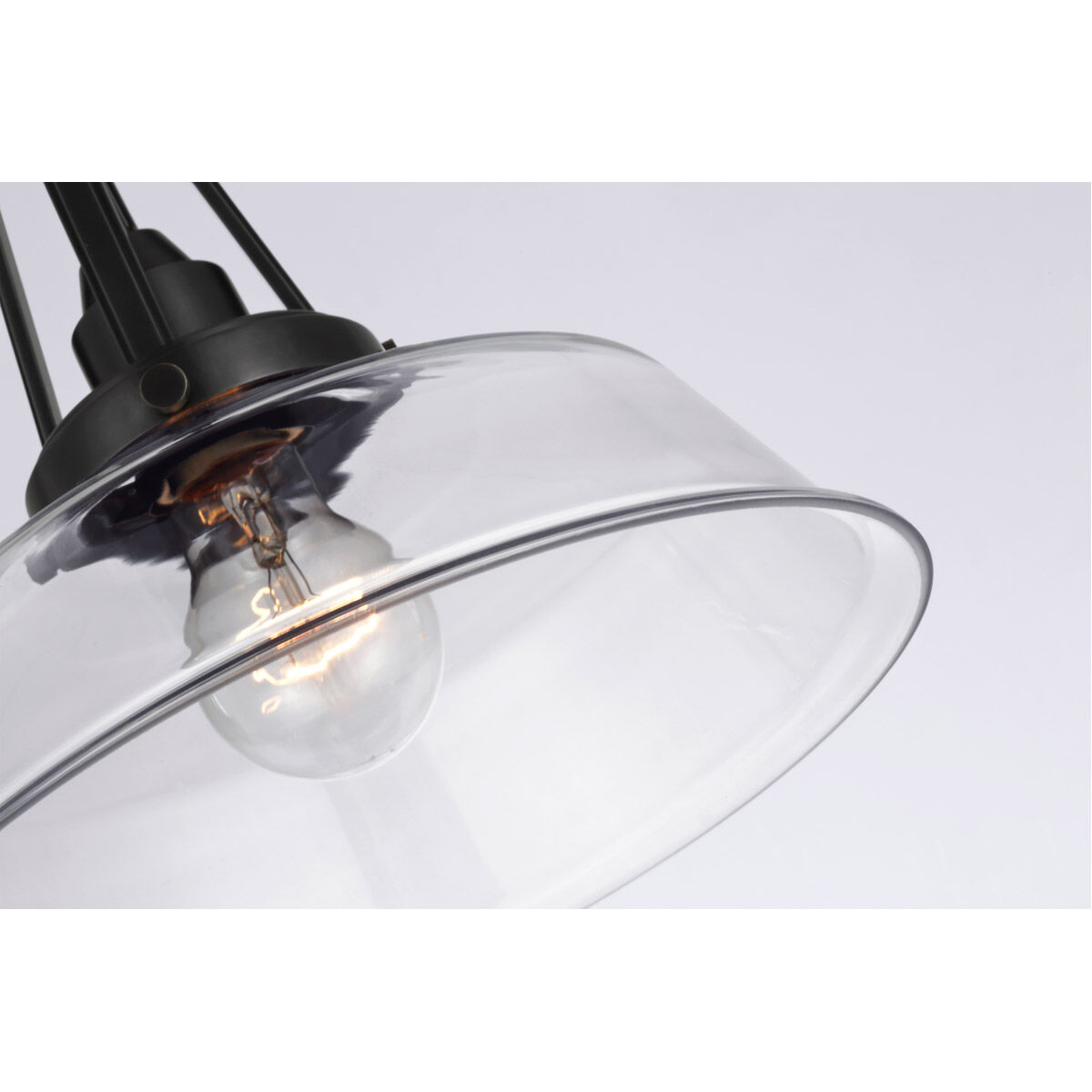 Chapman & Myers Layton LED 10 inch Bronze Pendant Ceiling Light in Clear Glass