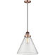 Franklin Restoration Cone 1 Light 12 inch Antique Copper Mini Pendant Ceiling Light in Incandescent, Seedy