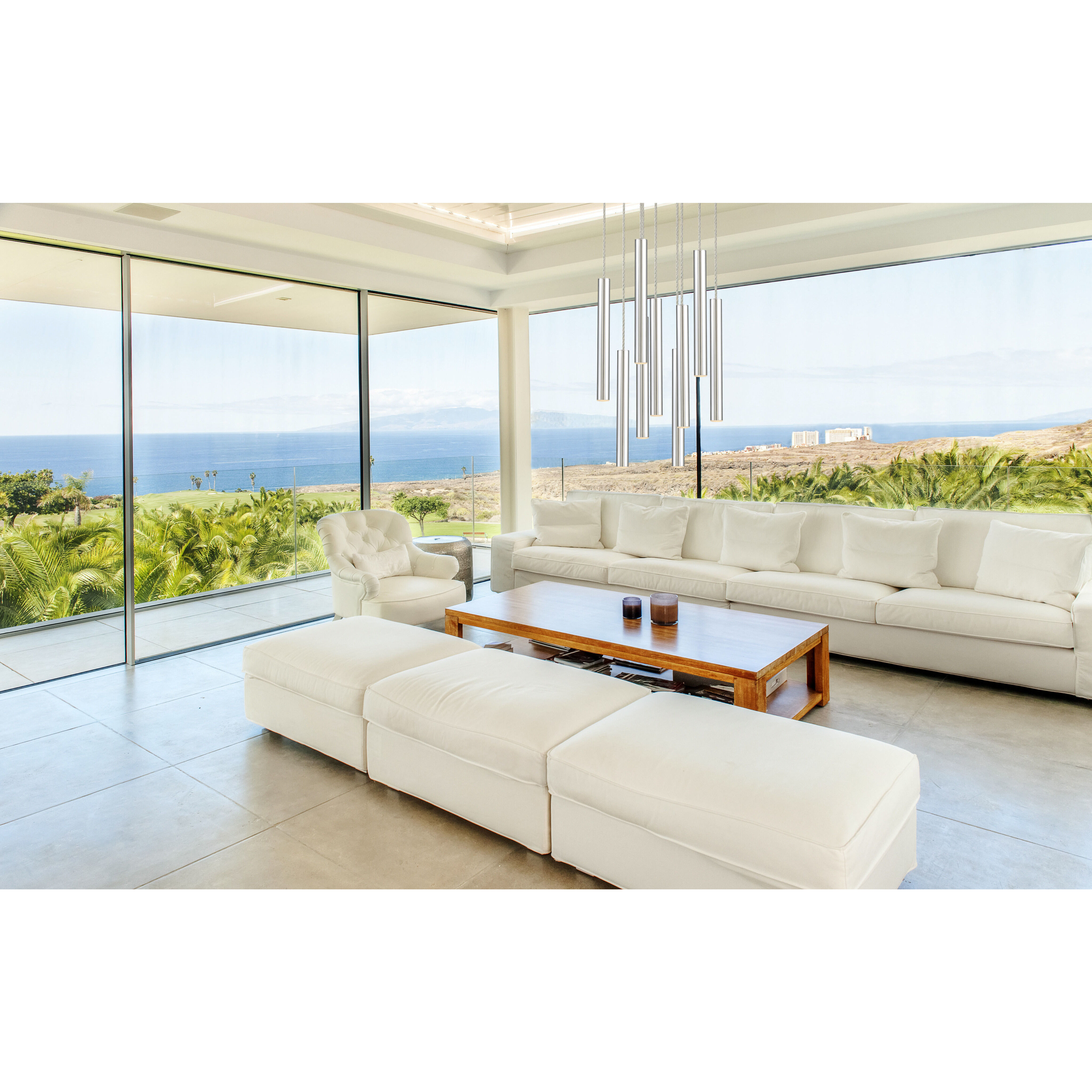 Forest LED 16 inch Chrome Chandelier Ceiling Light