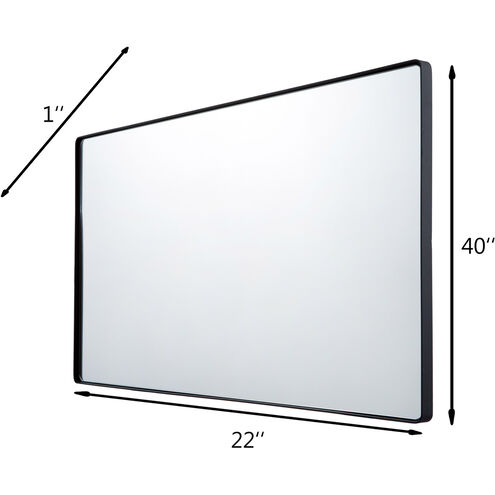 Kye 40 X 22 inch Black Wall Mirror, Varaluz Casa