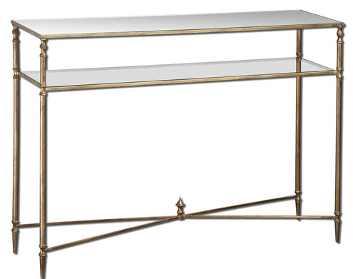 Henzler 45 X 14 inch Antiqued Gold Leaf Console Table
