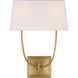Chapman & Myers Venini 2 Light 13.5 inch Antique-Burnished Brass Double Sconce Wall Light