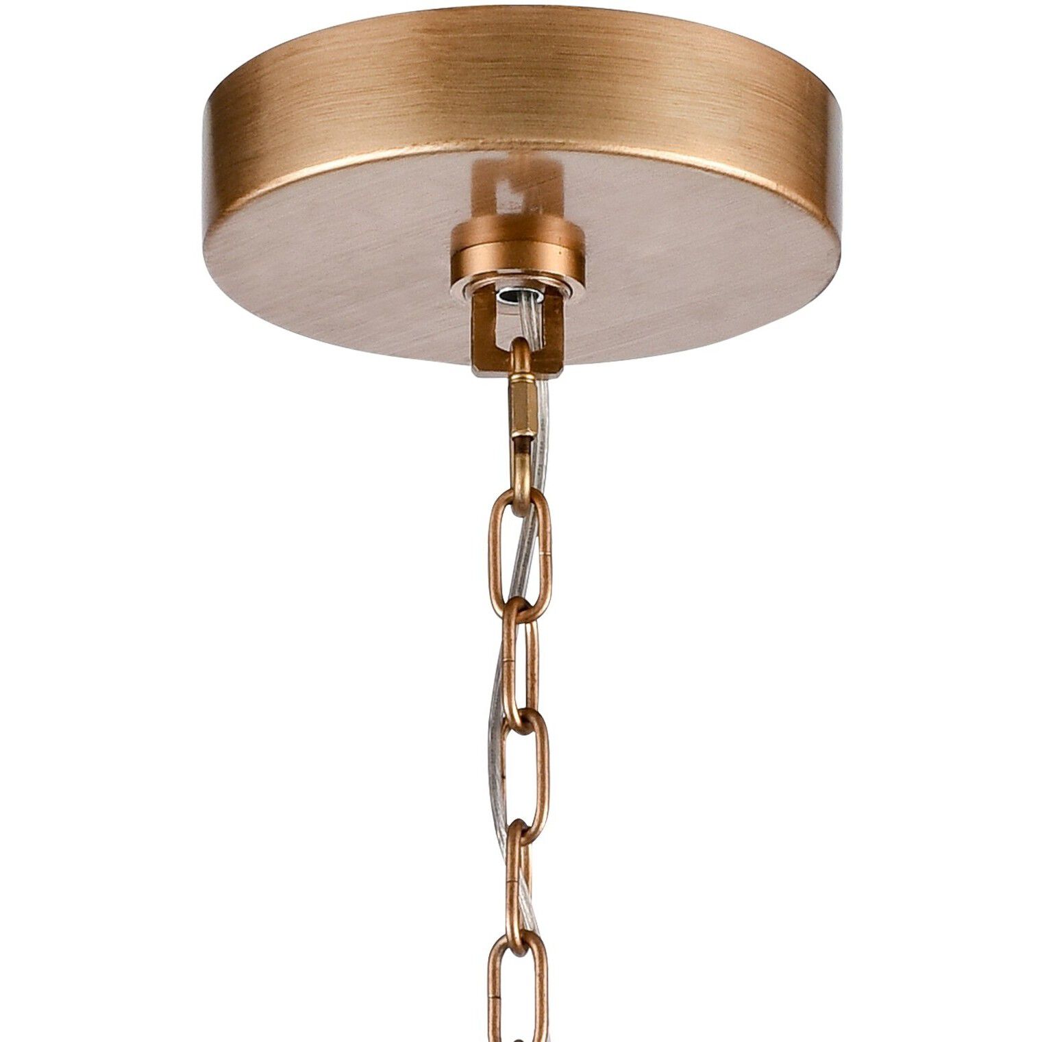 Freeform LED 21 inch Antique Gold Leaf Chandelier Ceiling Light, Converts to Semi Flush